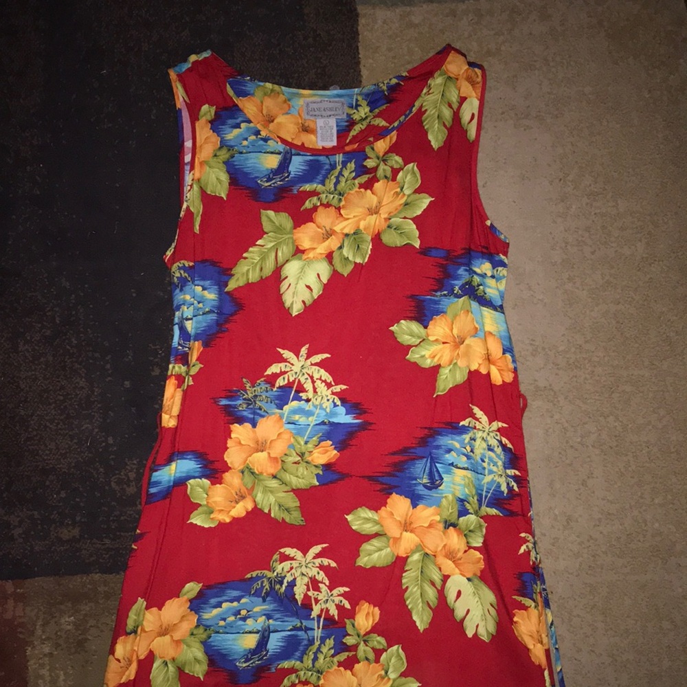 Hawaiian print dress